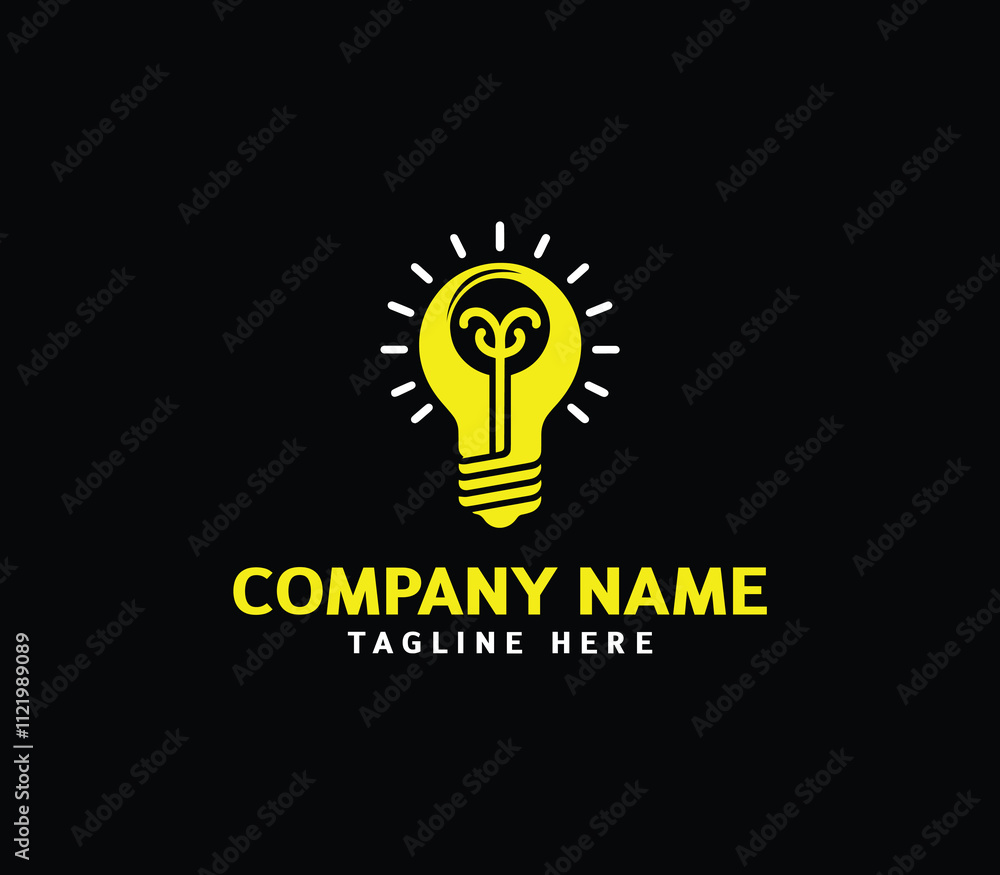 Light bulb logo design. Creative idea logo. Energy and thinking logo. Light bulb vector icon Light bulb logo design. Creative idea logo. Energy and thinking logo. Light bulb vector icon