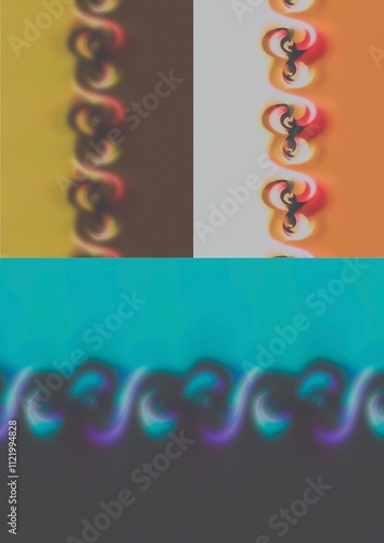 Set of Abstract swirling colorful spirals 