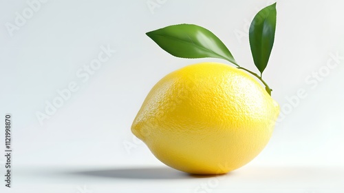 3D Lemon icon on a white background