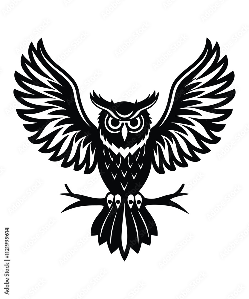 Obraz premium Owl silhouette vector illustrations