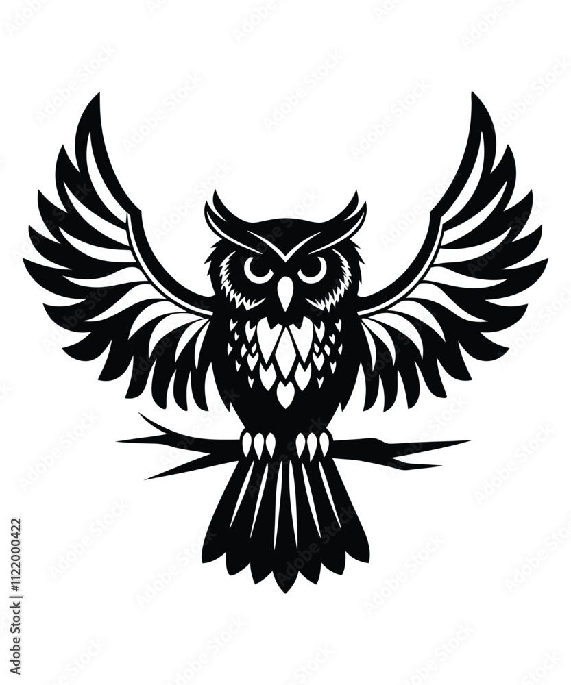 Obraz premium Owl silhouette vector illustrations