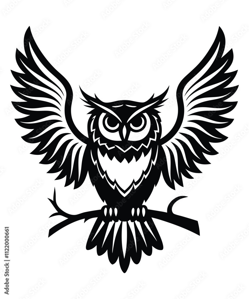 Obraz premium Owl silhouette vector illustrations