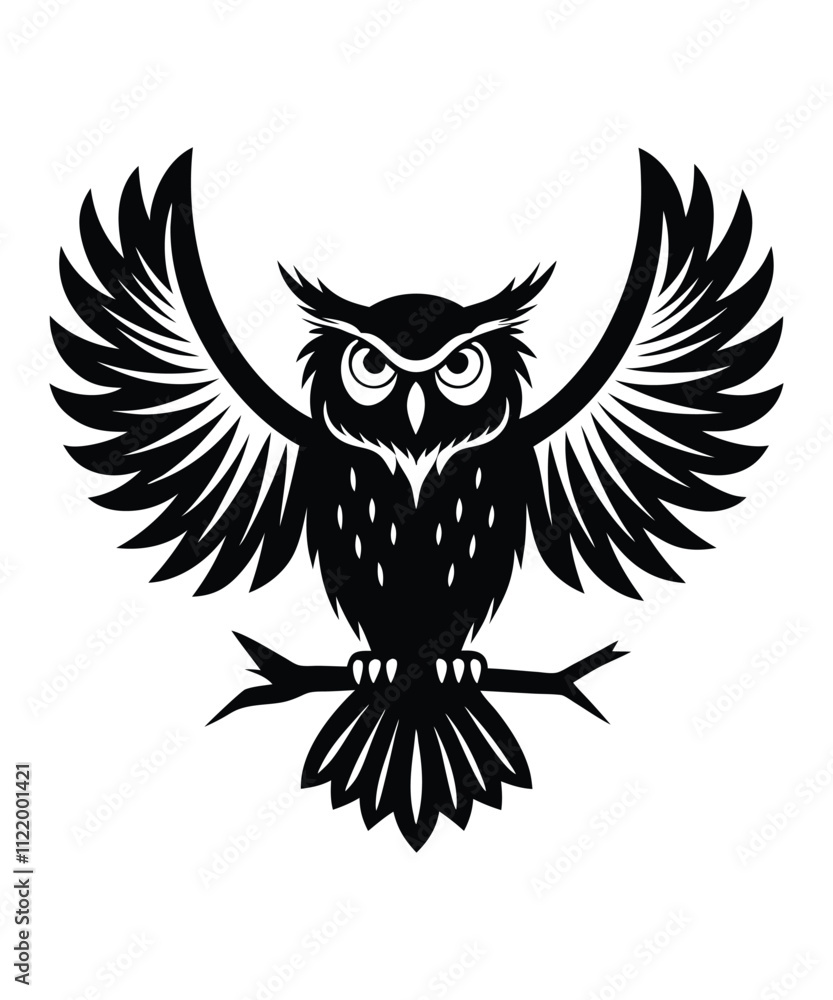 Obraz premium Owl silhouette vector illustrations