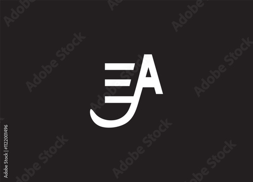 EA initial logo design and letter logo design