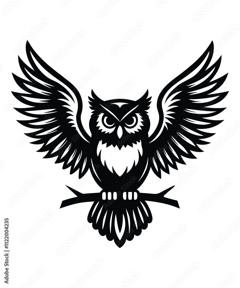 Obraz premium Owl silhouette vector illustrations