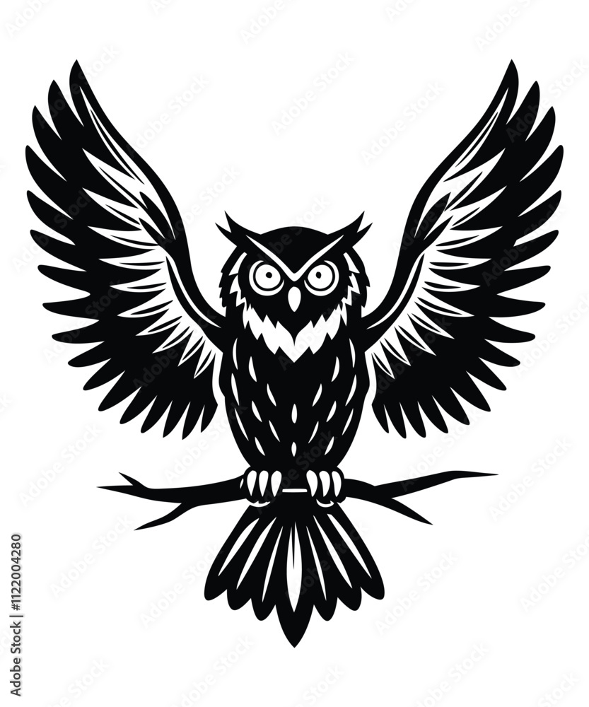 Obraz premium Owl silhouette vector illustrations