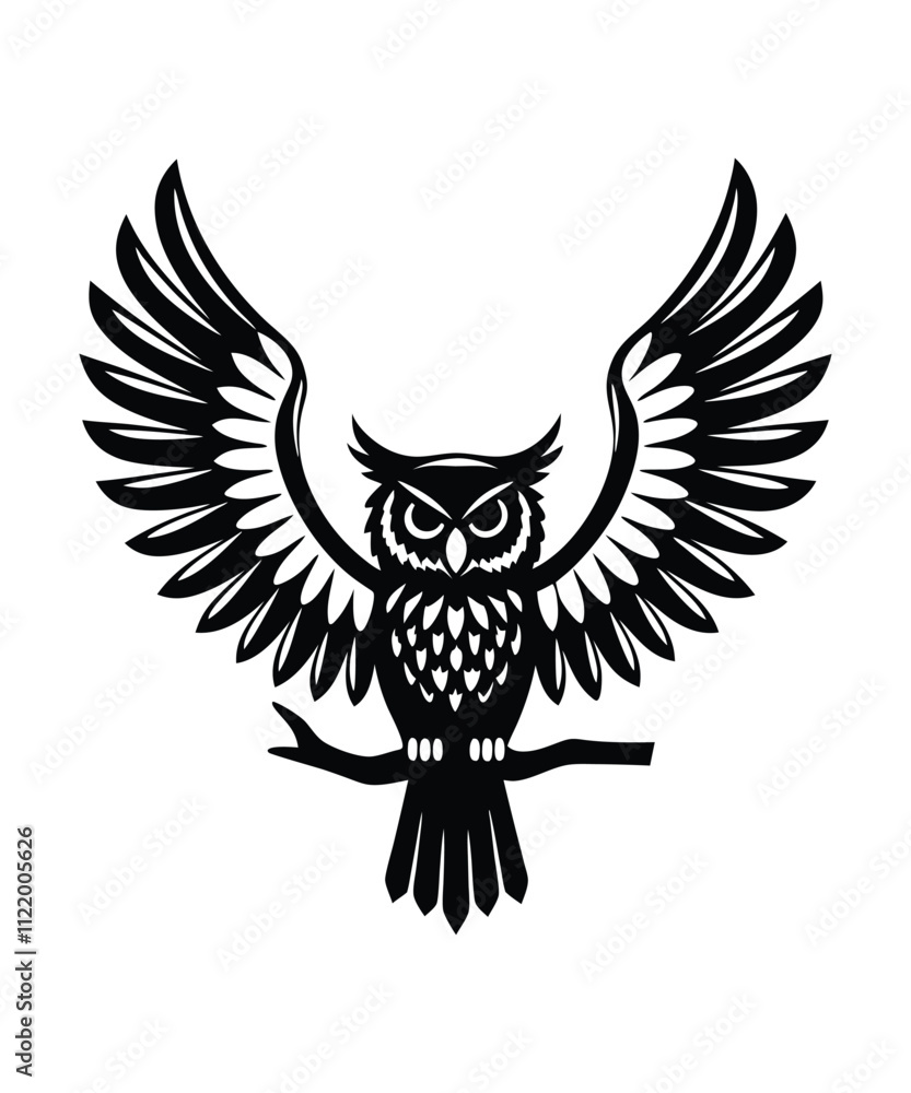 Obraz premium Owl silhouette vector illustrations