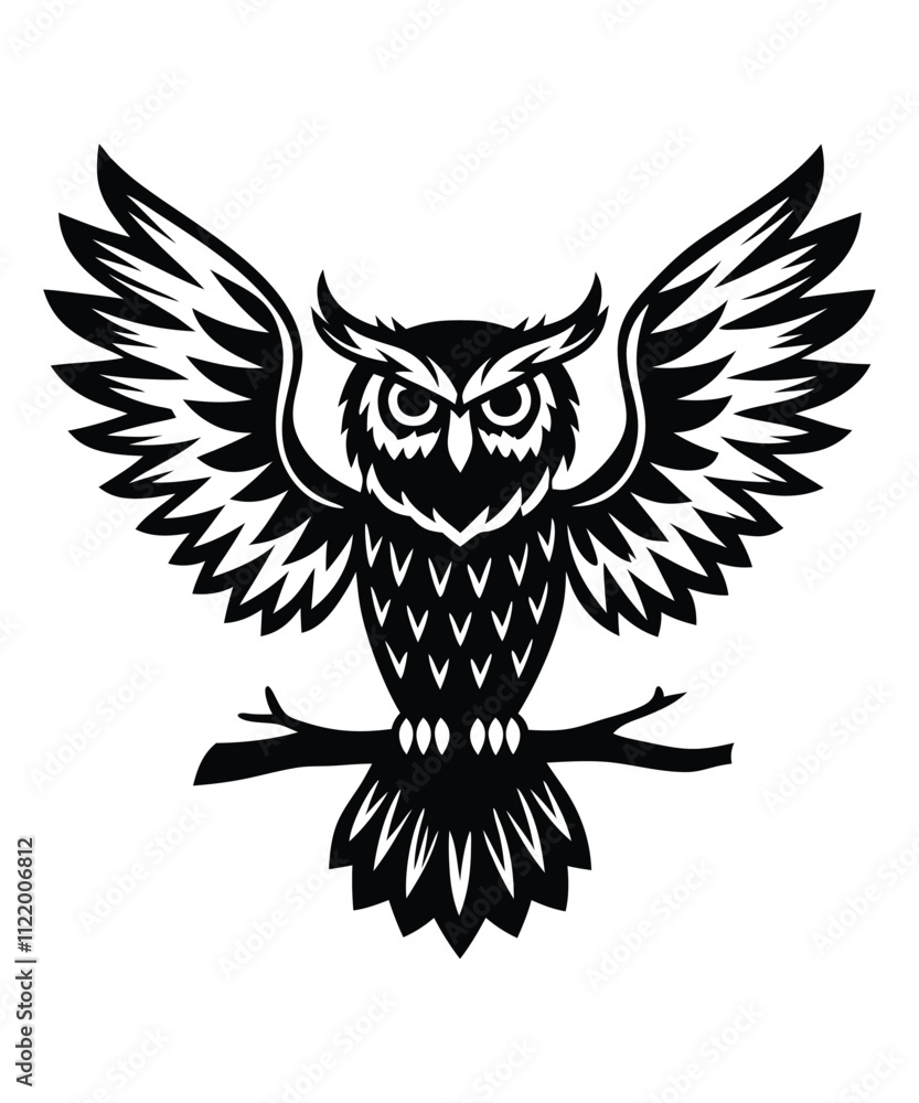 Obraz premium Owl silhouette vector illustrations