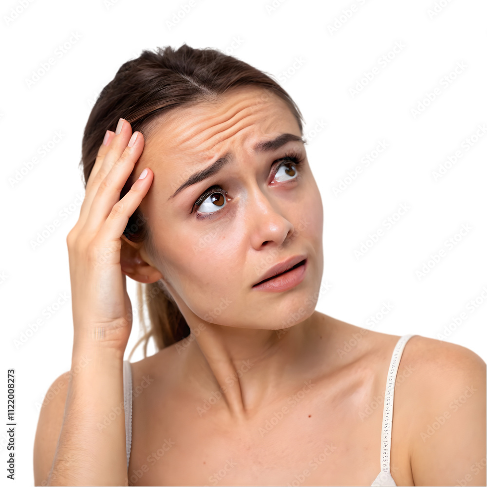 Naklejka premium woman with headache feeling depressed
