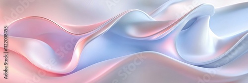 Wallpaper Mural Fluid shapes in soft pastel colors enhance the artistic appeal for various design projects, providing spacious areas for additional content. Generative AI Torontodigital.ca
