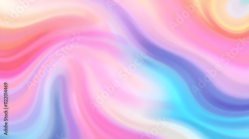Wallpaper Mural Abstract Swirls of Pastel Dreams: A delicate and dreamy abstract background with swirling, flowing lines in soft pastel shades of pink, blue, and yellow. Torontodigital.ca