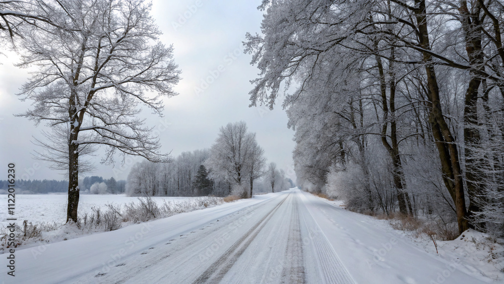Road in winter 