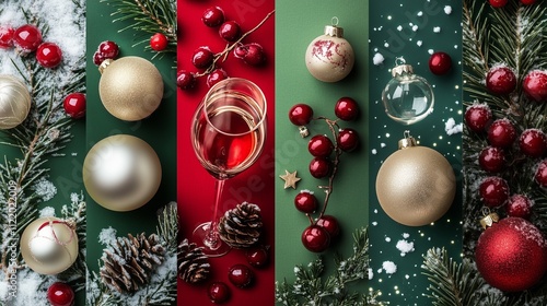 christmas wreath on wooden background