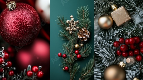 christmas wreath on wooden background