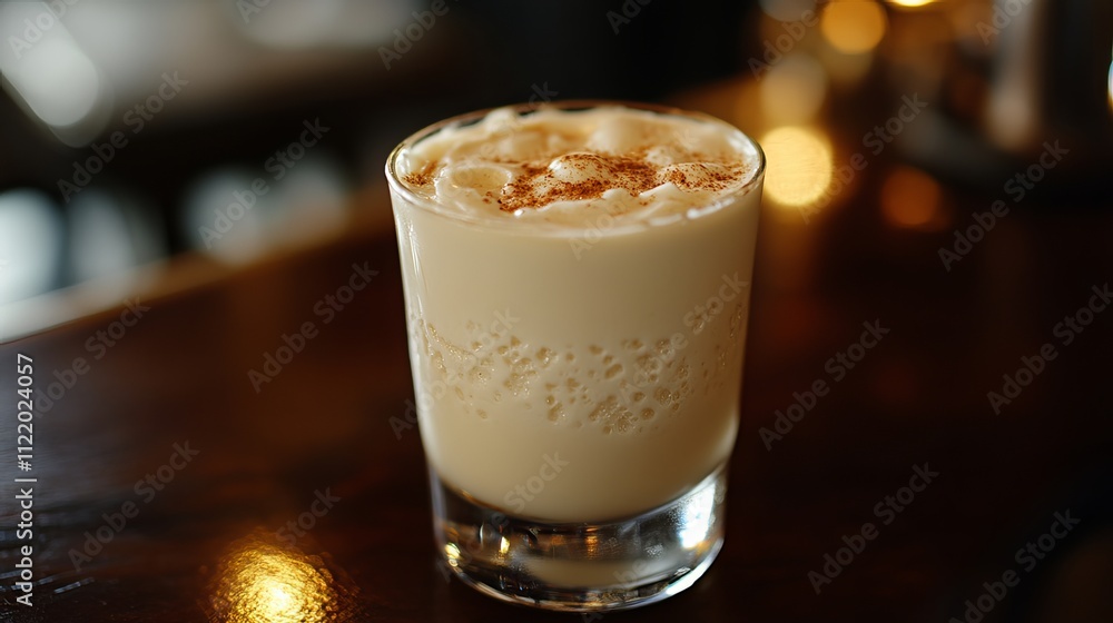 Eggnog is a classic holiday beverage associated with Christmas. The drink is typically made with milk, cream, sugar, eggs, and spices. It is often served with grated nutmeg or cinnamon Eggnog is a classic holiday beverage associated with Christmas. The drink is typically made with milk, cream, sugar, eggs, and spices. It is often served with grated nutmeg or cinnamon