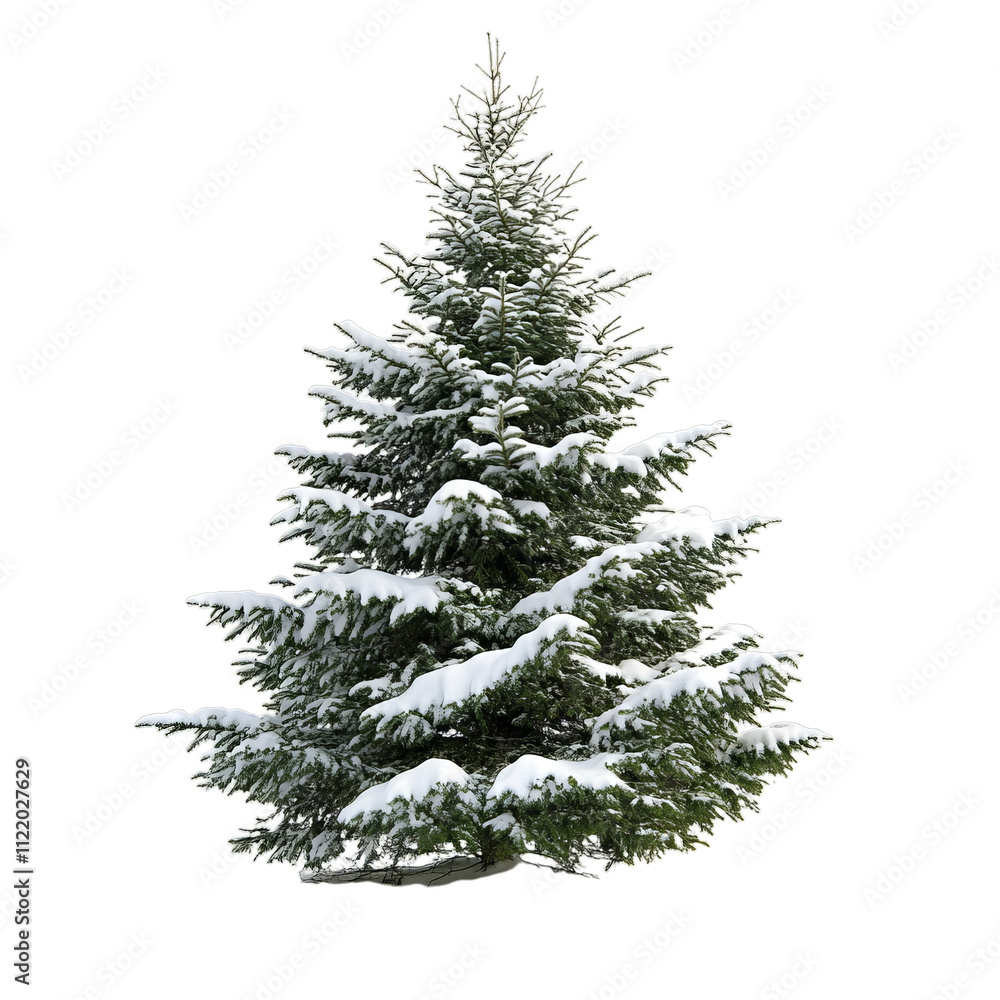Fototapeta premium Christmas tree isolated on a white background