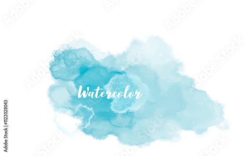 blue watercolor background for backdrop, banner,postcard