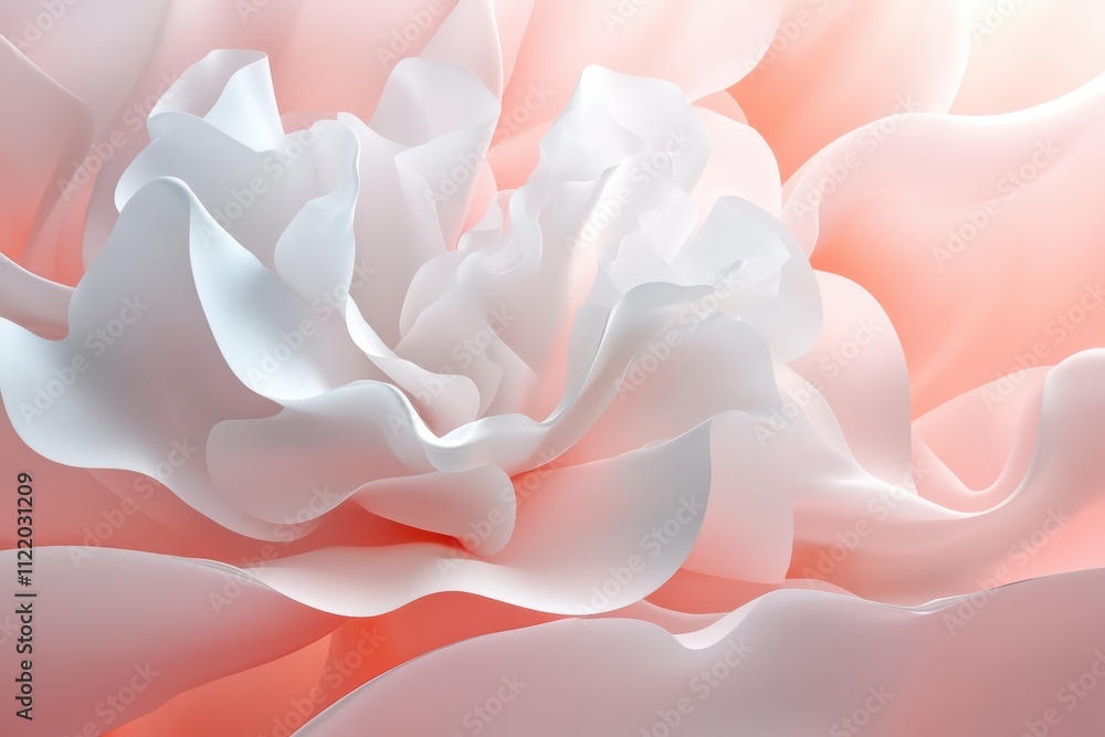 custom made wallpaper toronto digitalSoft pastel hues combine in a 3D abstract rose design, offering an elegant backdrop with ample copy space for creativity and expression. Generative AI