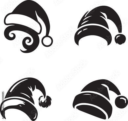 santa`s hat silhouette