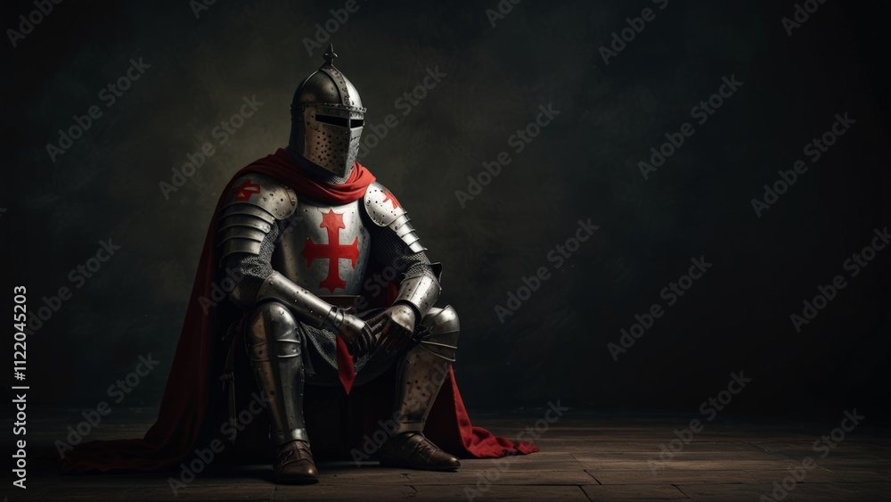 Obraz premium sad helpless knight