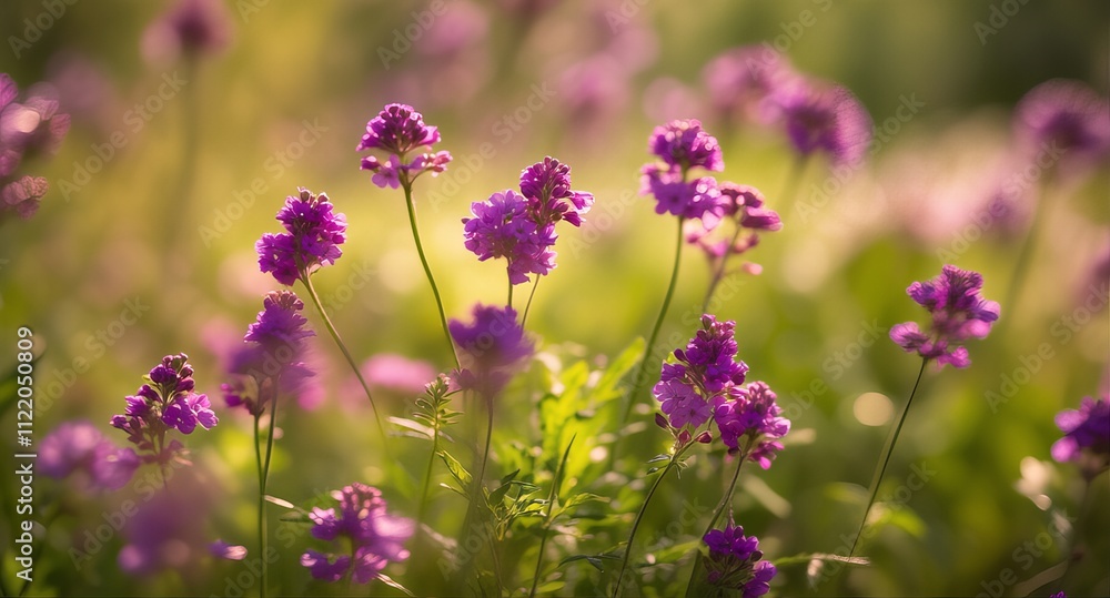 Lavender field in bloom with vibrant purple flowers in a beautiful garden during spring and summer Lavender field in bloom with vibrant purple flowers in a beautiful garden during spring and summer