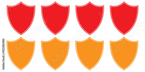 Shield icon. Safe protection sign. Secure guard symbol. Shield vector set. Protect isolated on white background.