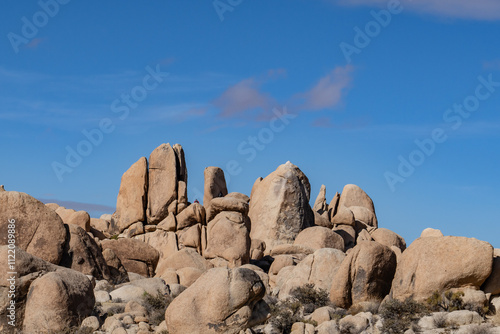 Weathered Granitic Rocks. White Tank Quartz Monzonite. White Tank Campground，Joshua Tree National Park, California geology. Mojave Desert photo