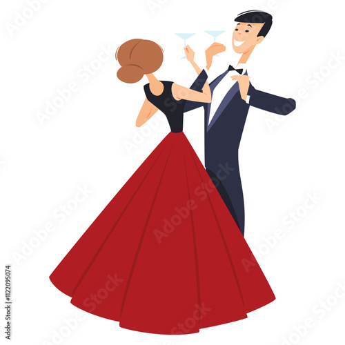 Couple in love. Illustration for internet and mobile website.