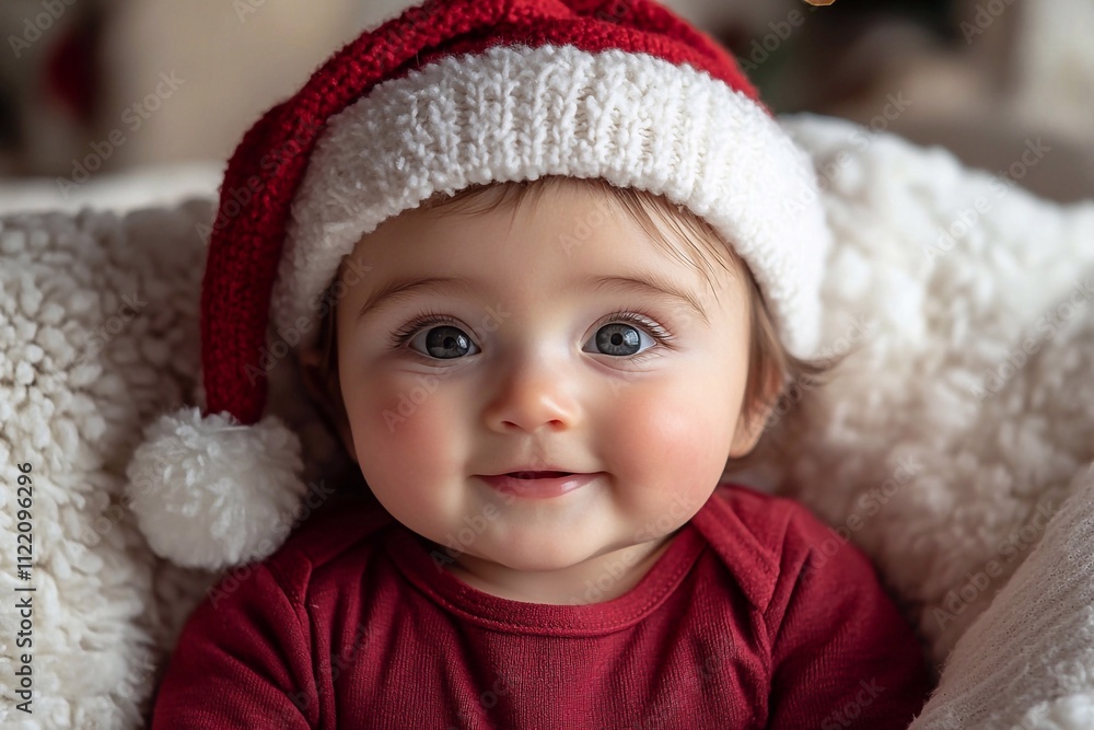 Cute baby wearing a Santa hat, in a crawling pose, on a white background, with a happy facial expression. The baby is wearing a red shirt. High-resolution, realistic photography.
Cute baby wearing a Santa hat, in a crawling pose, on a white background, with a happy facial expression. The baby is wearing a red shirt. High-resolution, realistic photography.