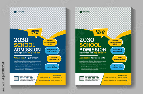 School Education Admission Flyer Design Banner Template