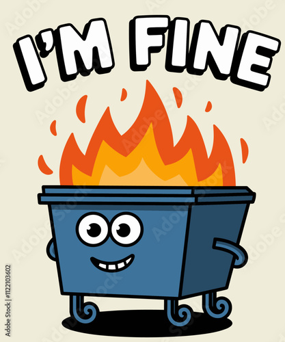 I'm fine ,  funny illustration  photo