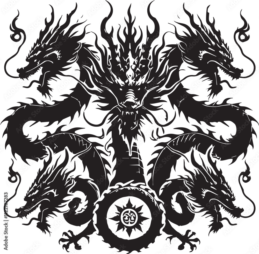 Fototapeta premium Dragon vector image 