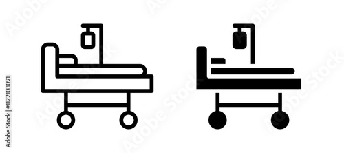 Hospital bed icons for web ui designs