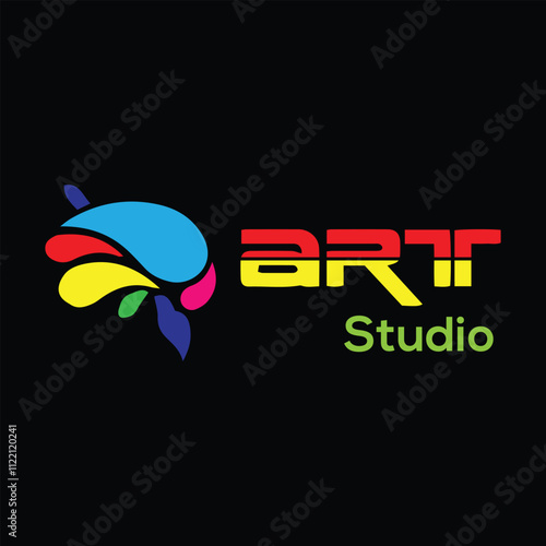 art studio logo design vector