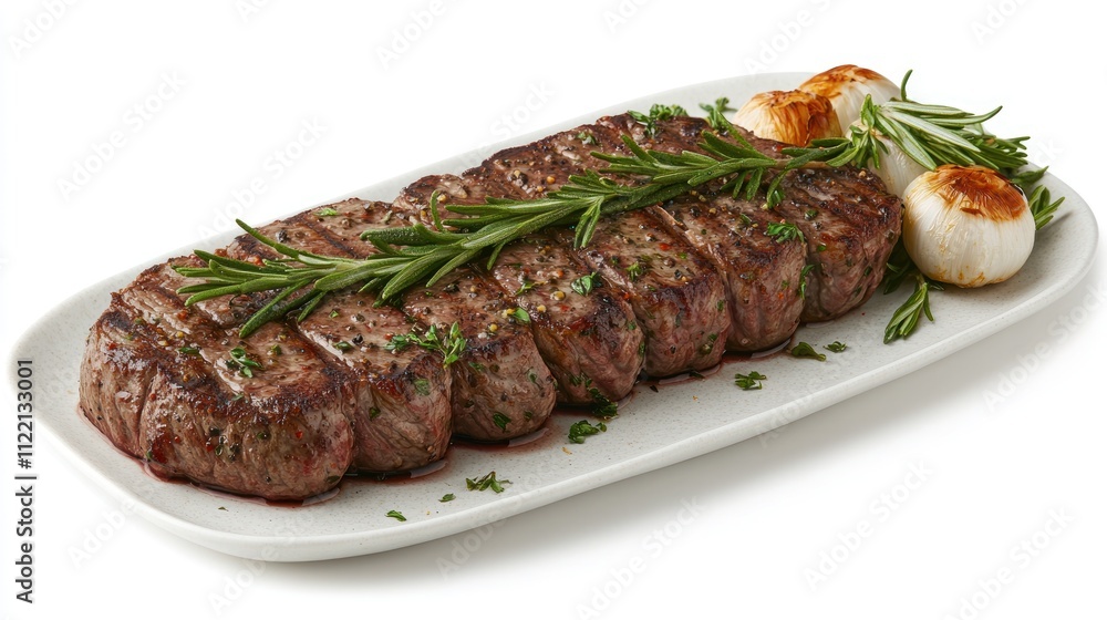 Grilled steak with rosemary and garlic. Grilled steak with rosemary and garlic.