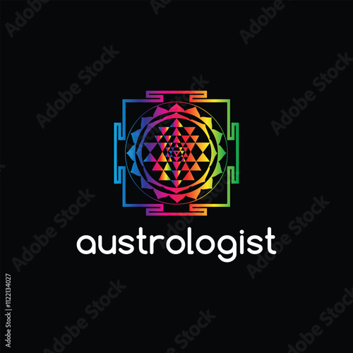 astrology logo design vector