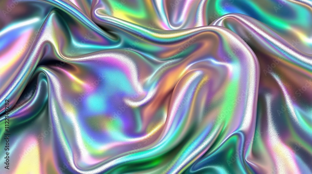 Obraz premium Iridescent fabric holographic background