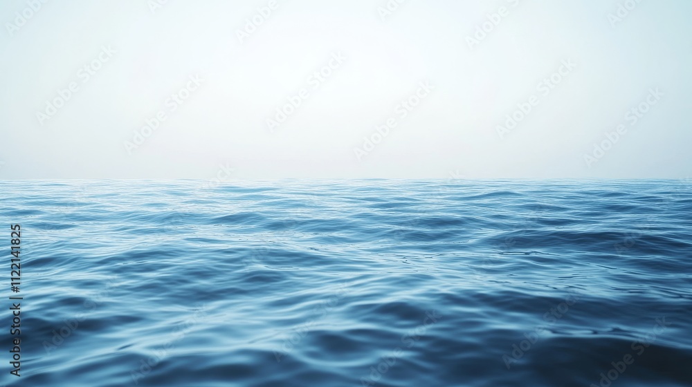 Obraz premium Serene ocean waves under a clear sky.