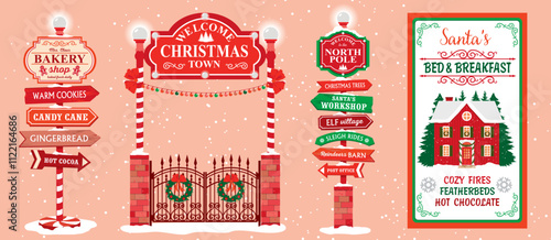 CHRISTMAS TOWN POINTER GATE SET