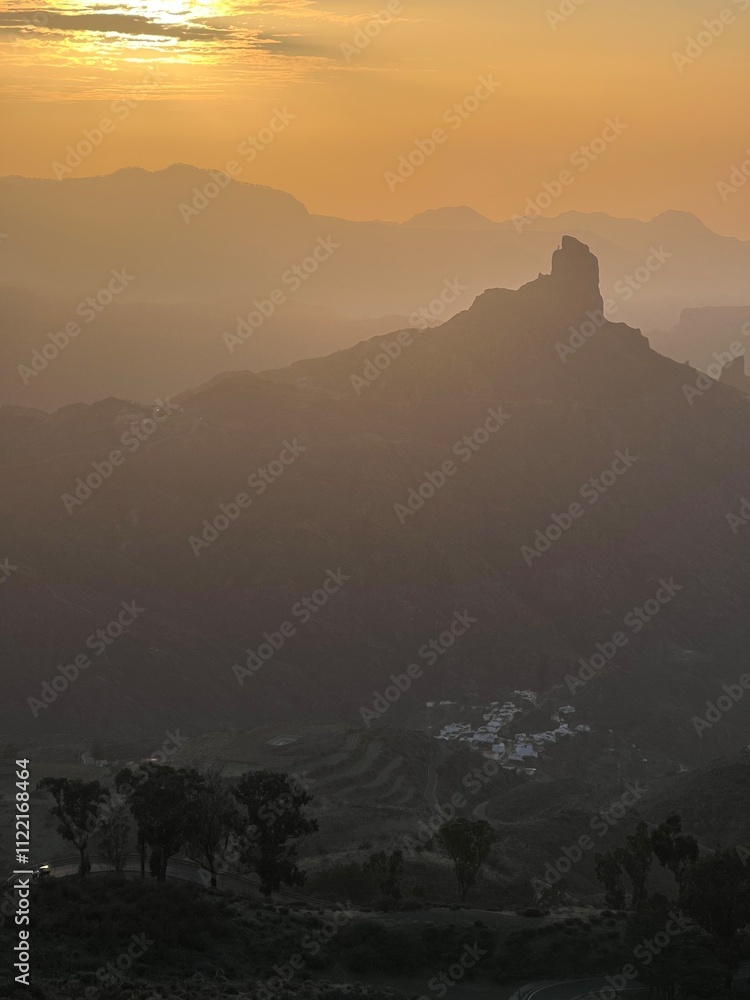 Obraz premium A wonderful view of the unforgettable Grancanaria Nublo rural Park, the largest natural area in Gran Canaria