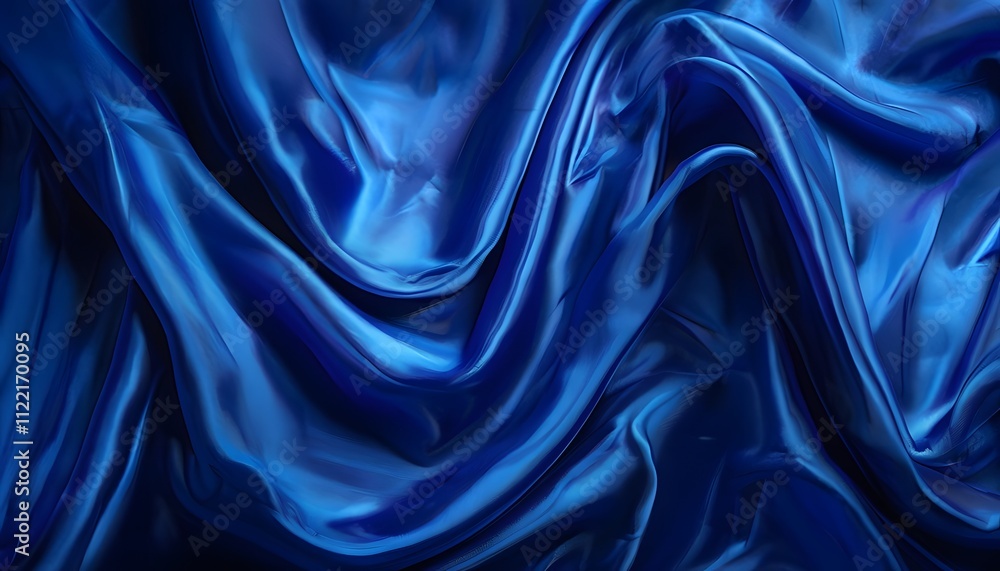 Obraz premium blue silk background