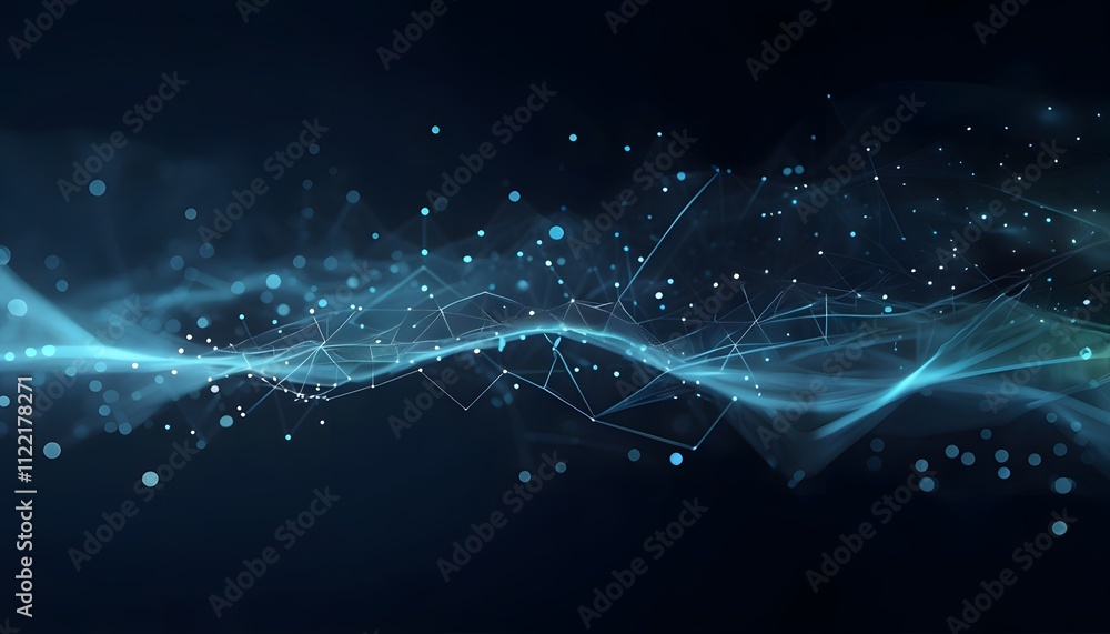 Fototapeta premium Futuristic 3D Network Visualization