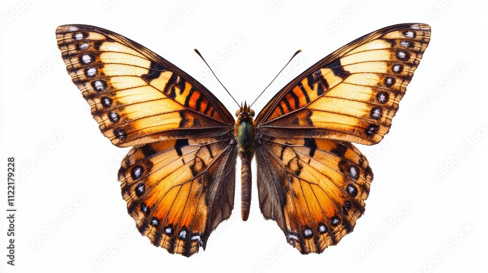 Obraz premium A stunningly beautiful Monarch Butterfly gracefully poised on a pure white background