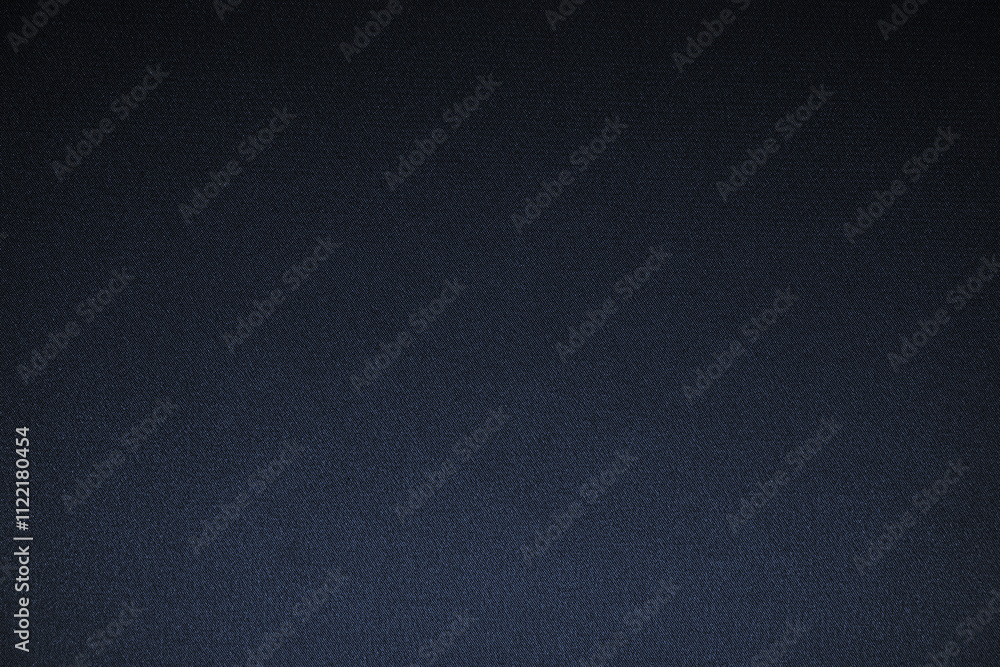 Black dark midnight blue abstract background. Fabric material. Color gradient. Grain grainy. Business strict. Matte. Simple minimal. Blank design template.