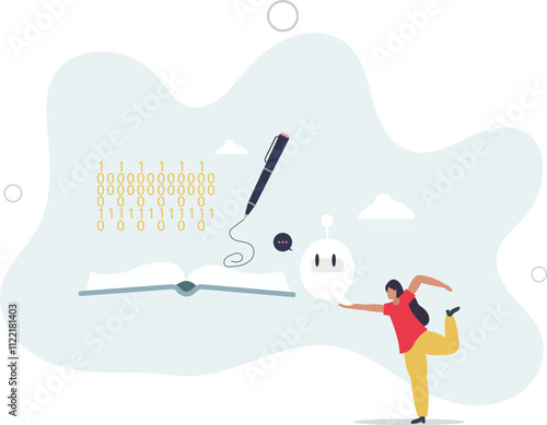 AI writing and artificial intelligence usage for typing.flat characters.