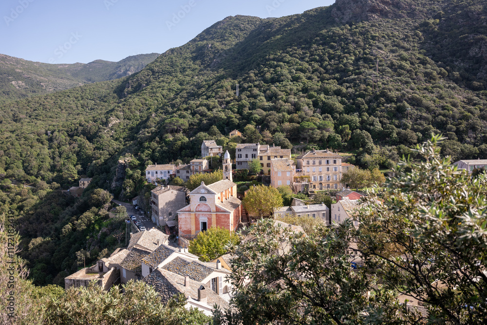 Obraz premium village in the mountains