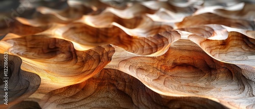 Abstract Wooden Texture Craftsmanship Nature Inspired Design 8K HD