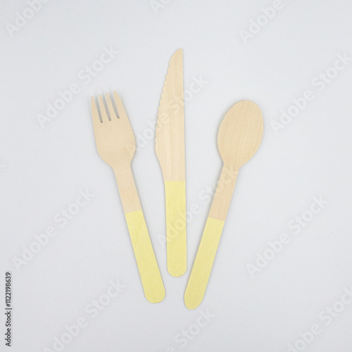 Wooden Yellow Utensils
