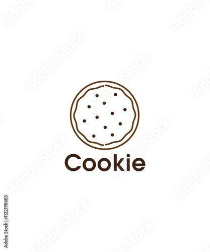 Chocolate Chip Cookies Logo, Cookie Logo Vector Design, Bakery Logo