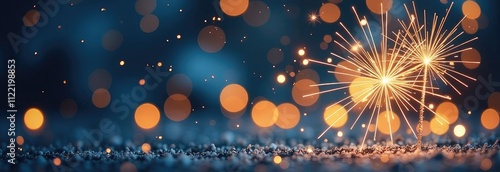 Fireworks, holiday, salute, earth, planet, space, world. Festive New Year background.